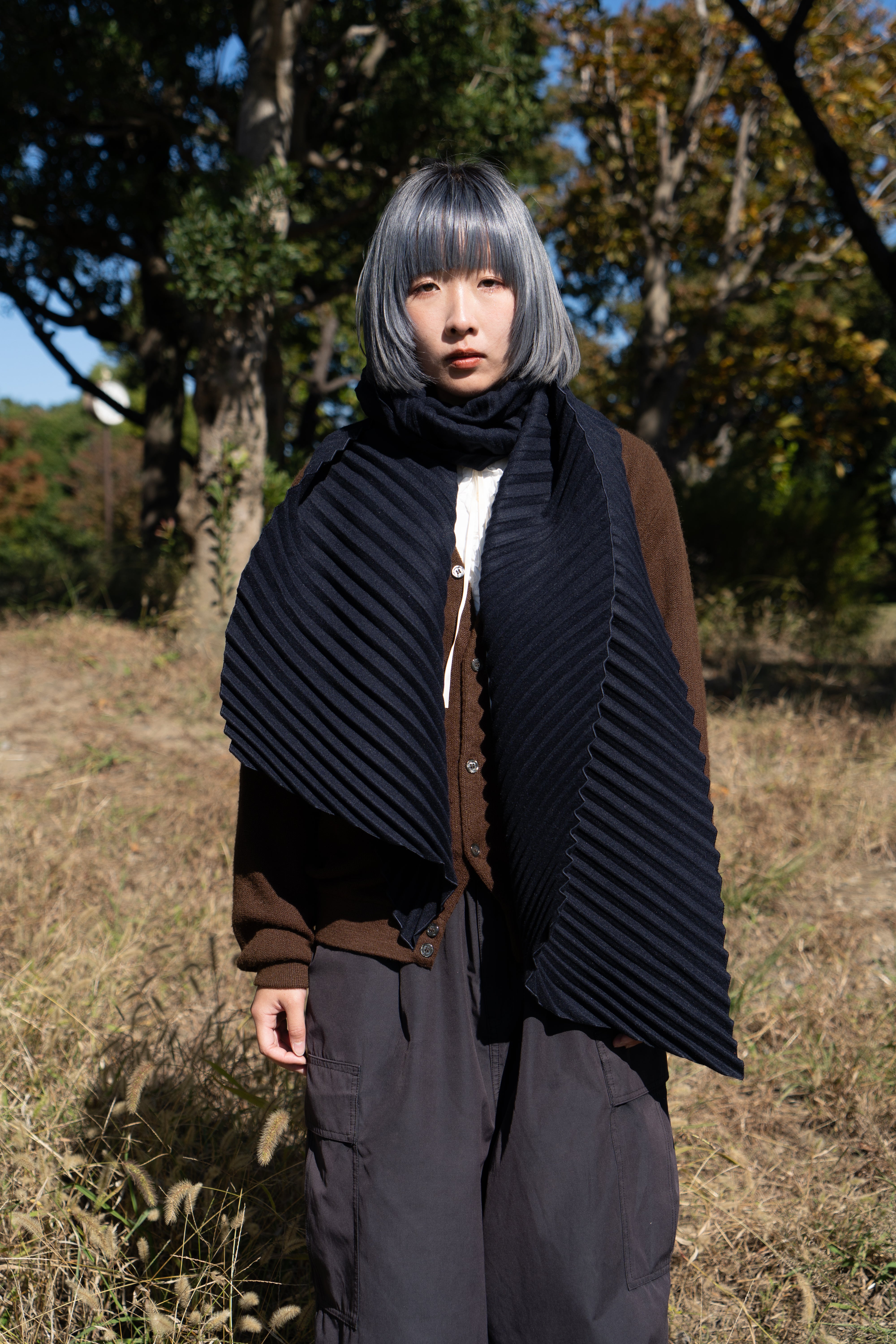 01-03 SLOPE PLEATS SCARF