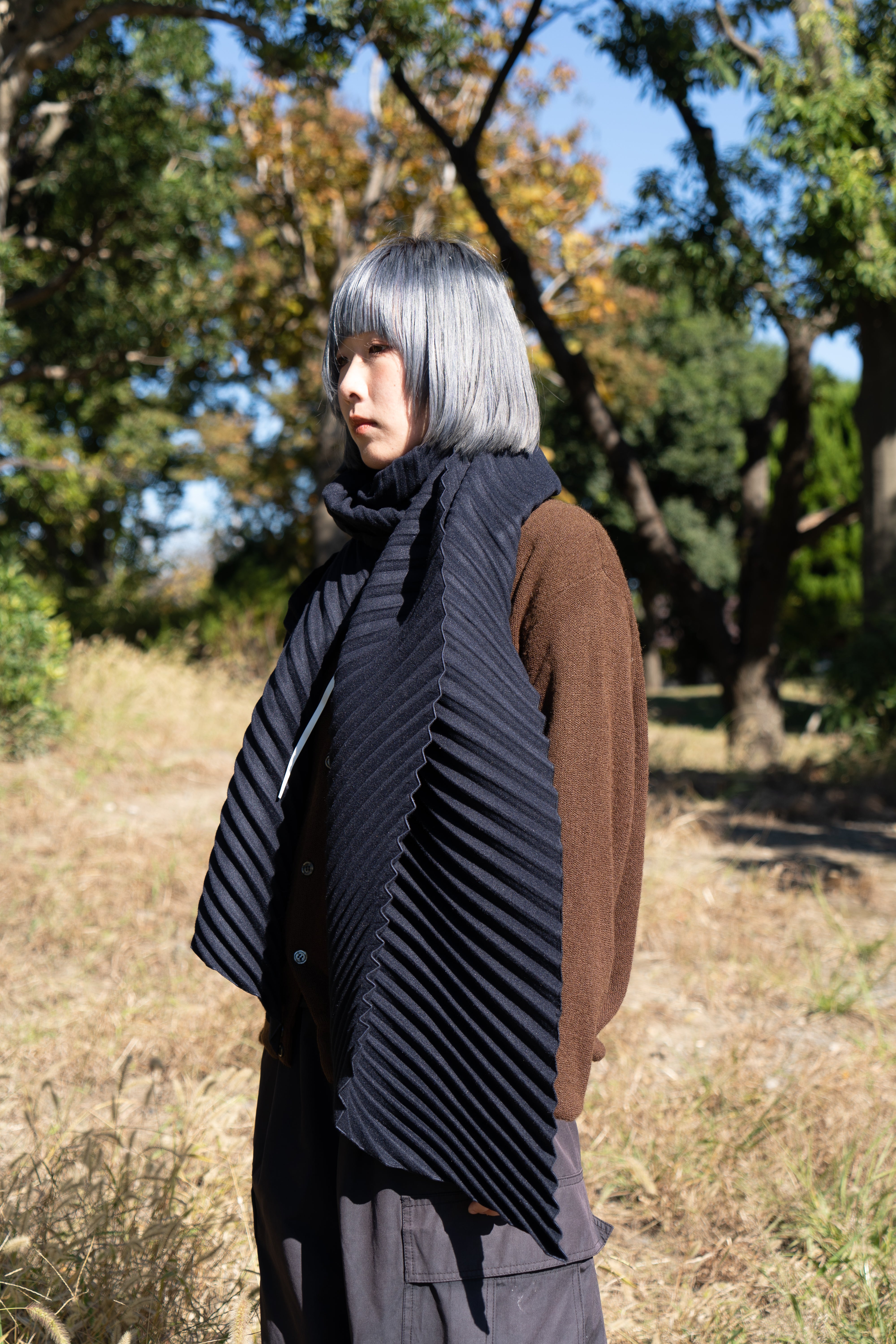 01-03 SLOPE PLEATS SCARF